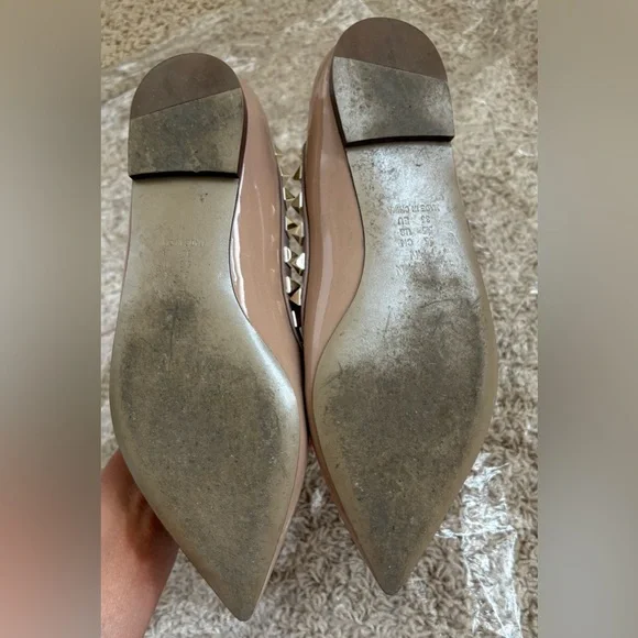 Kaitlyn Pan rockstud flats, poudre color, size 5.5 - Picture 8 of 8
